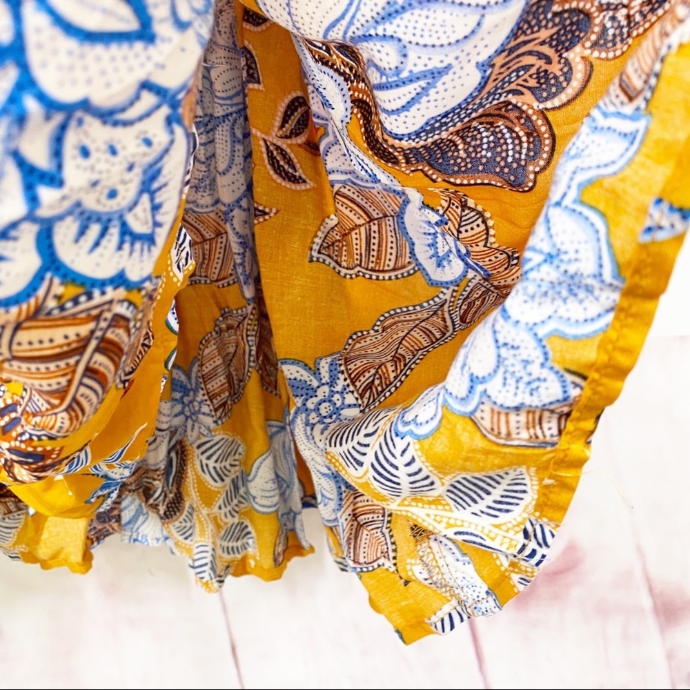 NEW Abel The Label Mango Magic Yellow Floral Boho Maxi Dress XS - Picture 8 of 14